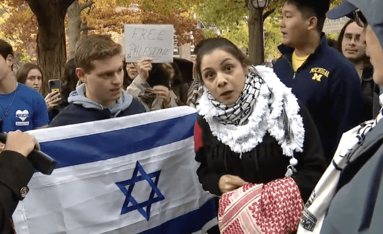 U of M students walk out in support of Palestinians, clash with Israel’s supporters on campus